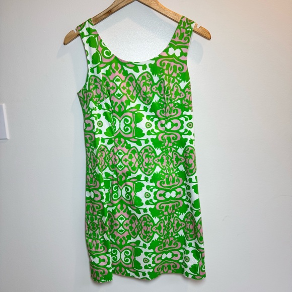 Kaeli Smith Dresses & Skirts - Kaeli Smith Annie Shift Dress Size 8 Pink Green Preppy Golf Tennis Golf